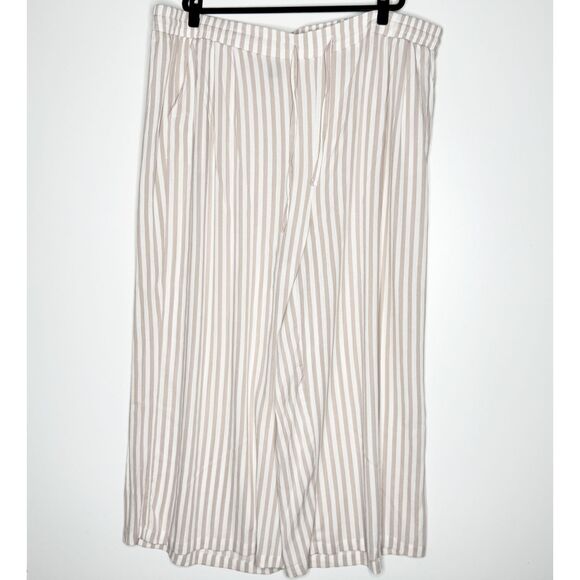 Torrid 2024 Pull-On Wide Leg High Waist Stripe Drawstring Pant Women's Size 4X - Picture 1 of 7